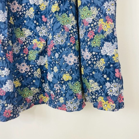 Universal Thread Women's Dress Medium Mini Short Sleeve Blue Floral Scoop New - Picture 5 of 12